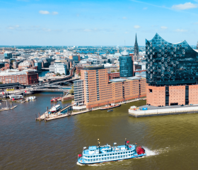 Hamburger Hafen Geh auf Kreuzfahrt