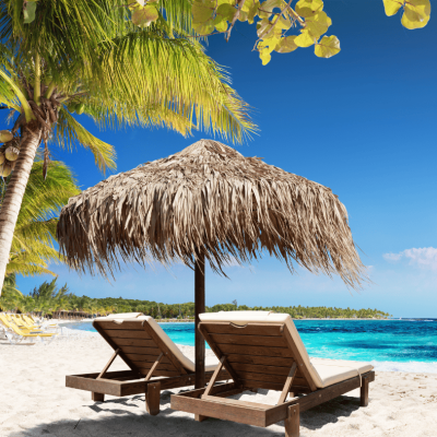Karibik Strand Geh auf Kreuzfahrt
