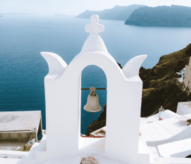 Santorin Geh auf Kreuzfahrt