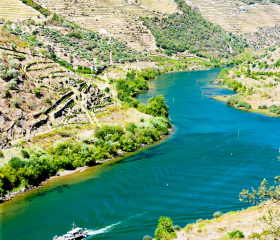 Douro Landschaft Geh auf KReuzfahrt